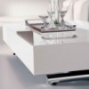 Mesa transformable Box de Ozzio design. Mesa auxiliar de marmol y cristal