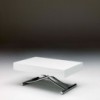 Mesa transformable Box de Ozzio design. Mesa auxiliar de marmol y cristal