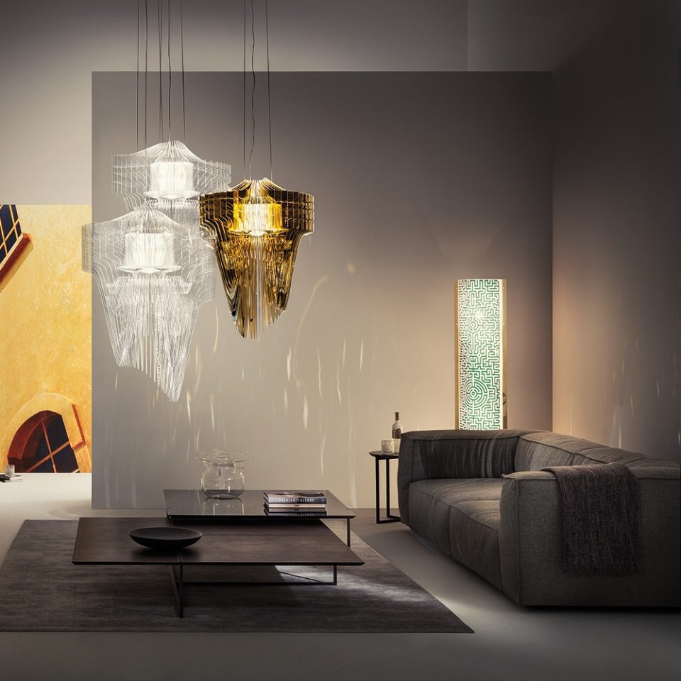diseño de lámparas de zaha hadid