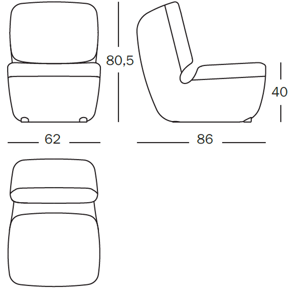 Butaca Nimrod Magis. Sillas, butacas y sillones de diseño contemporáneo.