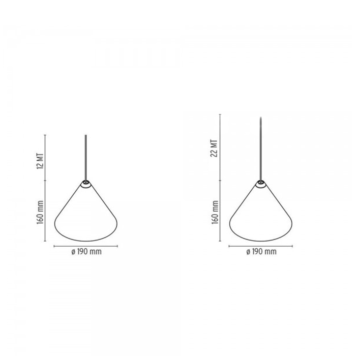 Lámpara colgante String Lights Cone de diseño de Flos Iluminación.