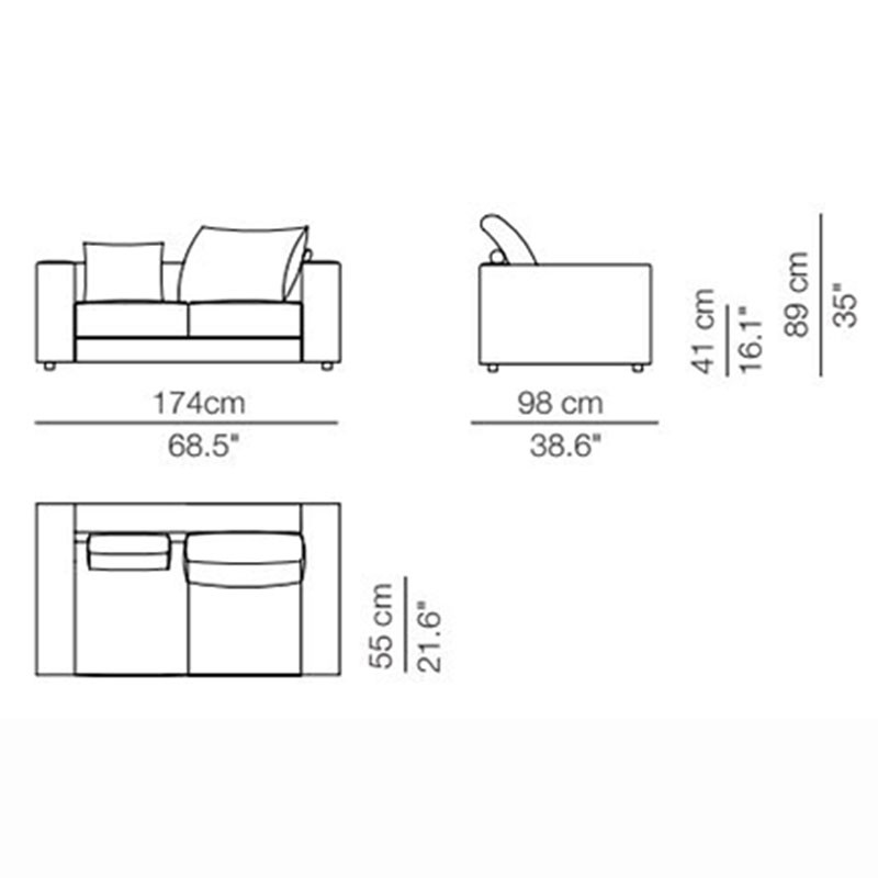 Sofá moderno Loft diseño dePerobell